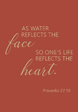 As water reflects the face - Proverbs 27:19