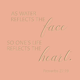 As water reflects the face - Proverbs 27:19