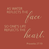 As water reflects the face - Proverbs 27:19