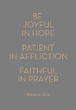 Be joyful in hope - Romans 12:12