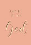 Give it to God and go to sleep - part 1