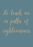 He leads me in paths of righteousness