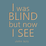 I was blind but now I see - John 9:25