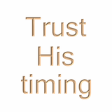 Trust His timing