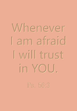 Whenever I am afraid I will trust in You: Ps. 56:3