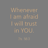 Whenever I am afraid I will trust in You - Ps. 56:3