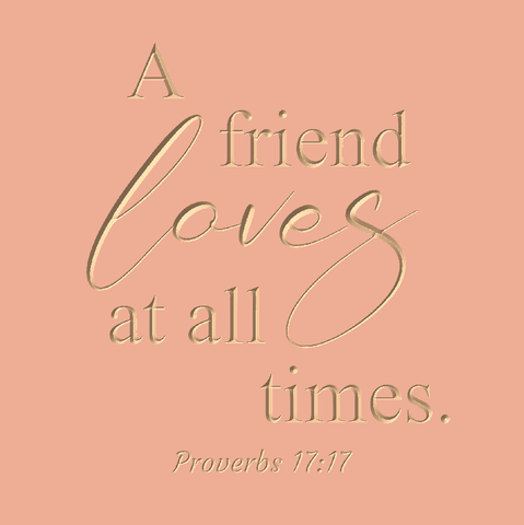 A friend loves at all times - Proverbs 17:17