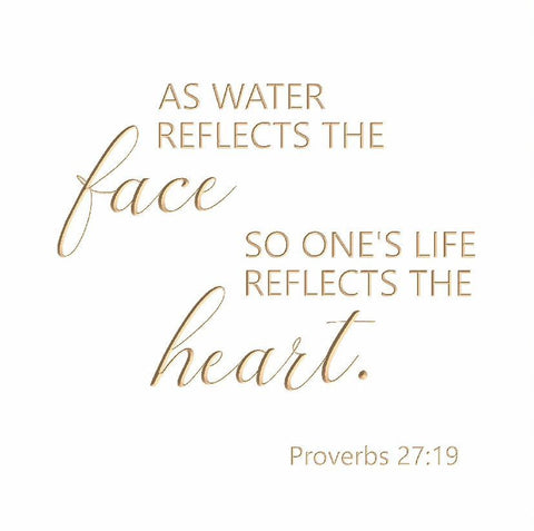 As water reflects the face - Proverbs 27:19