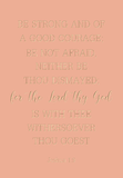 Be strong and of a good courage - Joshua 1:9