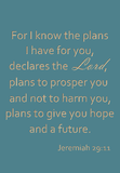 For I know the plans I have for you- Jeremiah 29:11