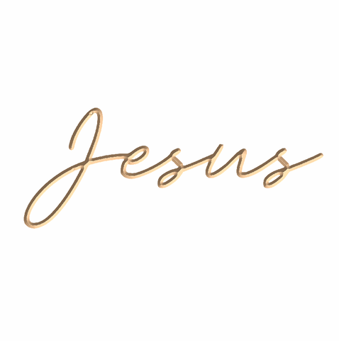 Jesus - cursive script